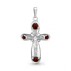 Серебряная подвеска AQUAMARINE А2225203 с гранатом А2225203 фото