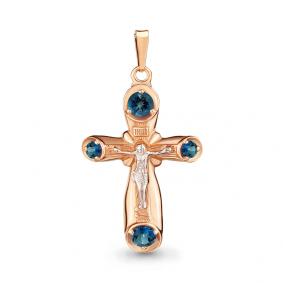 Подвеска из золочёного серебра AQUAMARINE А2225208-пк с Лондон топазом А2225208-пк фото