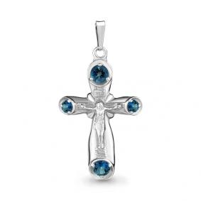 Серебряная подвеска AQUAMARINE А2225208 с Лондон топазом А2225208 фото