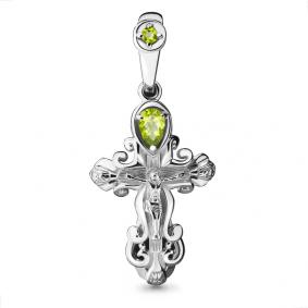 Серебряная подвеска AQUAMARINE А2225307 с хризолитом А2225307 фото