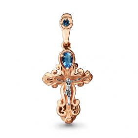 Подвеска из золочёного серебра AQUAMARINE А2225308-пк с Лондон топазом А2225308-пк фото