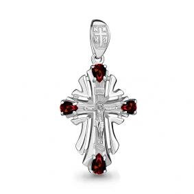 Серебряная подвеска AQUAMARINE А2225403 с гранатом А2225403 фото