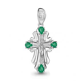 Серебряная подвеска AQUAMARINE А2225409 с агатом А2225409 фото