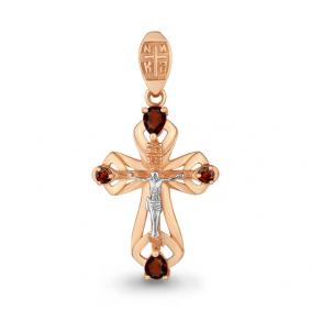 Подвеска из золочёного серебра AQUAMARINE А2225603-пк с гранатом А2225603-пк фото