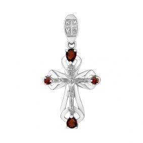 Серебряная подвеска AQUAMARINE А2225603 с гранатом А2225603 фото