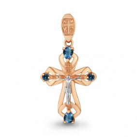 Подвеска из золочёного серебра AQUAMARINE А2225608-пк с Лондон топазом А2225608-пк фото
