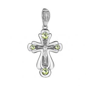 Серебряная подвеска AQUAMARINE А2225707 с хризолитом А2225707 фото