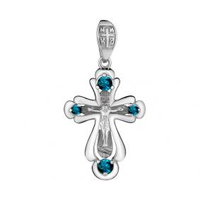 Серебряная подвеска AQUAMARINE А2225708 с Лондон топазом А2225708 фото