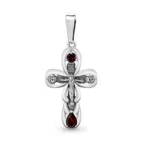 Серебряная подвеска AQUAMARINE А2226003 с гранатом А2226003 фото