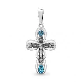 Серебряная подвеска AQUAMARINE А2226005 с топазом А2226005 фото