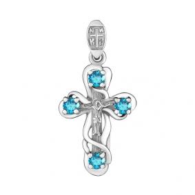 Серебряная подвеска AQUAMARINE А2226205 с топазом А2226205 фото