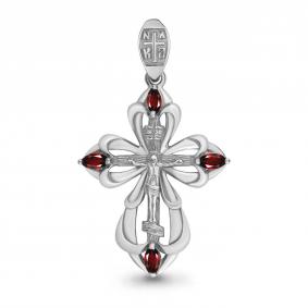 Серебряная подвеска AQUAMARINE А2226303 с гранатом А2226303 фото