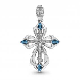 Серебряная подвеска AQUAMARINE А2226308 с Лондон топазом А2226308 фото