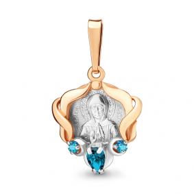 Подвеска из золочёного серебра AQUAMARINE А2226405-пк с топазом А2226405-пк фото