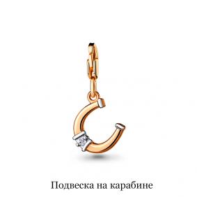 Подвеска из золочёного серебра AQUAMARINE А22829А-пк с фианитом А22829А-пк фото