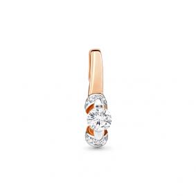 Подвеска из золочёного серебра AQUAMARINE А23623А-п с фианитом и Swarovski А23623А-п фото