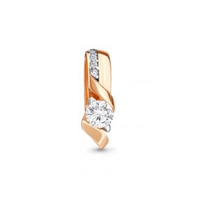 Подвеска из золочёного серебра AQUAMARINE А23624А-п с фианитом и Swarovski А23624А-п фото