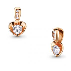 Подвеска из золочёного серебра AQUAMARINE А23636А-п с фианитом и Swarovski А23636А-п фото