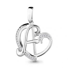 Серебряная подвеска-буква А AQUAMARINE с фианитом А24000А А24000А фото