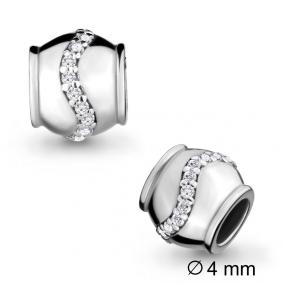 Серебряная подвеска-шарм AQUAMARINE с фианитом А24053А А24053А фото