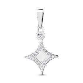 Серебряная подвеска AQUAMARINE А24119А с фианитом А24119А фото