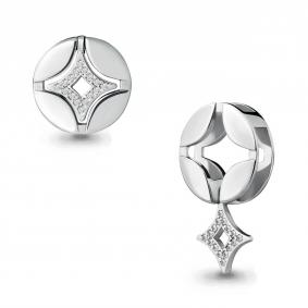 Серебряная подвеска-трансформер AQUAMARINE с фианитом А24244А А24244А фото