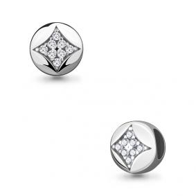 Серебряная подвеска-шарм AQUAMARINE с фианитом А24274А А24274А фото