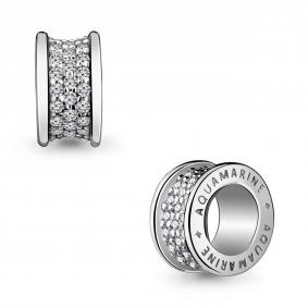 Серебряная подвеска-шарм AQUAMARINE с фианитом А24284А А24284А фото