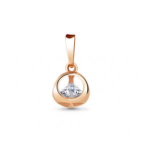 Серебряная подвеска AQUAMARINE с подвижным фианитом А24373А-п А24373А-п фото