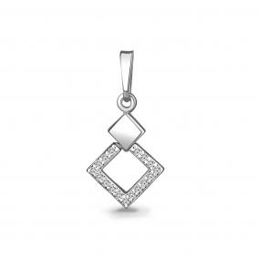Серебряная подвеска AQUAMARINE А24504А с фианитом А24504А фото
