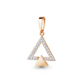 Подвеска из золочёного серебра AQUAMARINE А24506А-п с фианитом А24506А-п фото