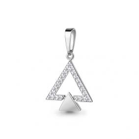 Серебряная подвеска AQUAMARINE А24506А с фианитом А24506А фото