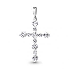 Серебряная подвеска AQUAMARINE А24681А с фианитом А24681А фото