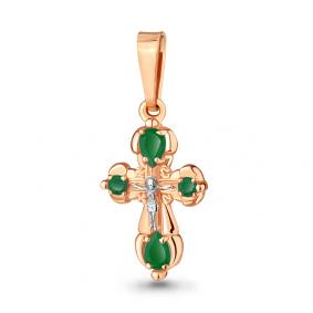 Подвеска из золочёного серебра AQUAMARINE А2525509-пк с агатом А2525509-пк фото