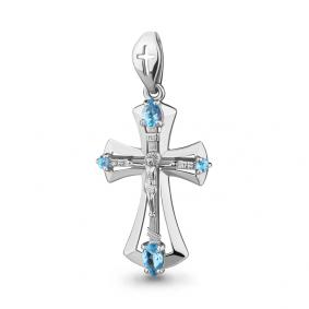 Серебряная подвеска AQUAMARINE А2525905 с топазом А2525905 фото