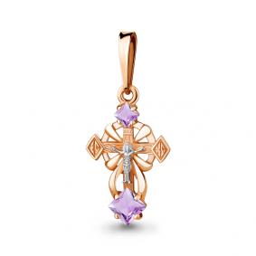 Серебряная подвеска AQUAMARINE А2526104-пк с аметистом А2526104-пк фото