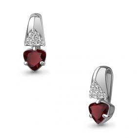 Серебряная подвеска AQUAMARINE А2532603А с фианитом и гранатом А2532603А фото
