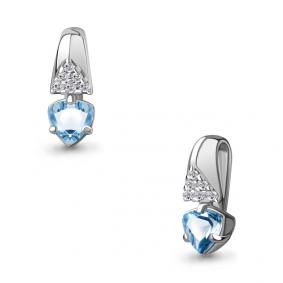Серебряная подвеска AQUAMARINE А2532605А с топазом и фианитом А2532605А фото