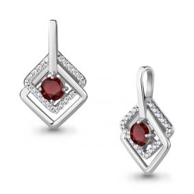 Серебряная подвеска AQUAMARINE А2533603А с фианитом и гранатом А2533603А фото