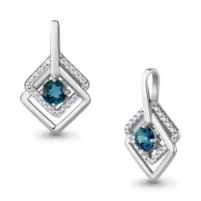 Серебряная подвеска AQUAMARINE А2533608А с фианитом и Лондон топазом А2533608А фото