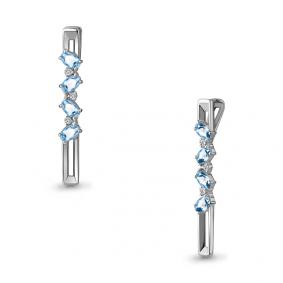 Серебряная подвеска AQUAMARINE А2533705А с топазом и фианитом А2533705А фото