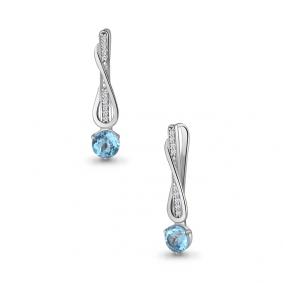 Серебряная подвеска AQUAMARINE А2534005А с топазом и фианитом А2534005А фото