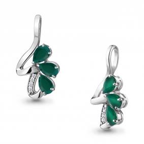 Серебряная подвеска AQUAMARINE А2534309А с фианитом и агатом А2534309А фото