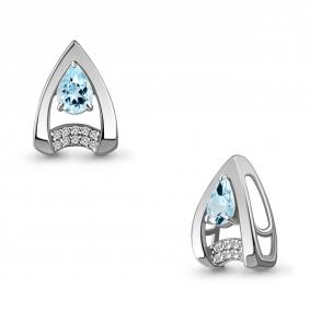 Серебряная подвеска AQUAMARINE А2534402А с топазом и фианитом А2534402А фото