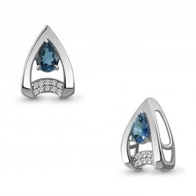 Серебряная подвеска AQUAMARINE А2534408А с фианитом и Лондон топазом А2534408А фото