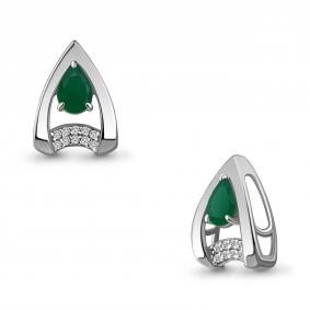 Серебряная подвеска AQUAMARINE А2534409А с фианитом и агатом А2534409А фото