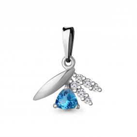 Серебряная подвеска AQUAMARINE А2538505А с топазом и фианитом А2538505А фото