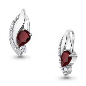 Серебряная подвеска AQUAMARINE А2541503А с фианитом и гранатом А2541503А фото