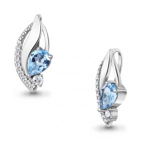 Серебряная подвеска AQUAMARINE А2541505А с топазом и фианитом А2541505А фото