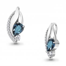 Серебряная подвеска AQUAMARINE А2541508А с фианитом и Лондон топазом А2541508А фото